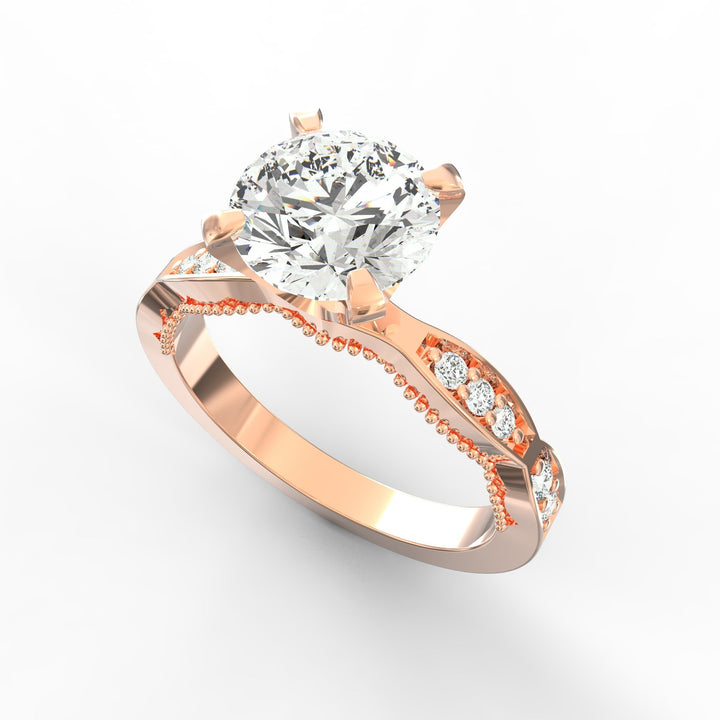 Celestial Spark Solitaire Engagement Ring