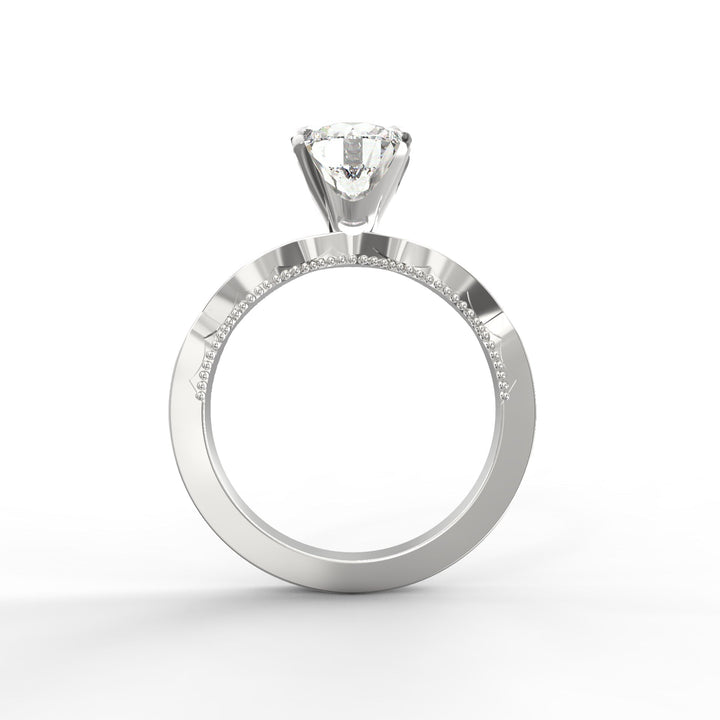 Celestial Spark Solitaire Engagement Ring