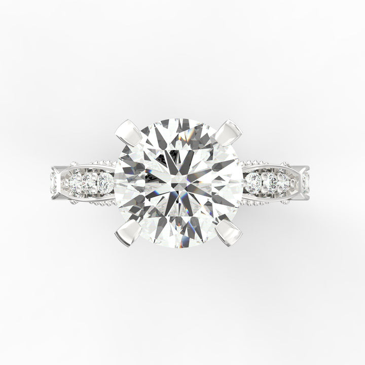 Celestial Spark Solitaire Engagement Ring