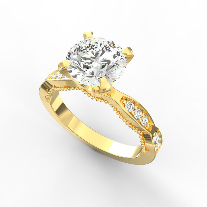 Celestial Spark Solitaire Engagement Ring