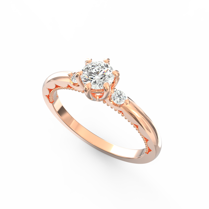 Captivating Unity Diamond Three-Stone Proposal Ring