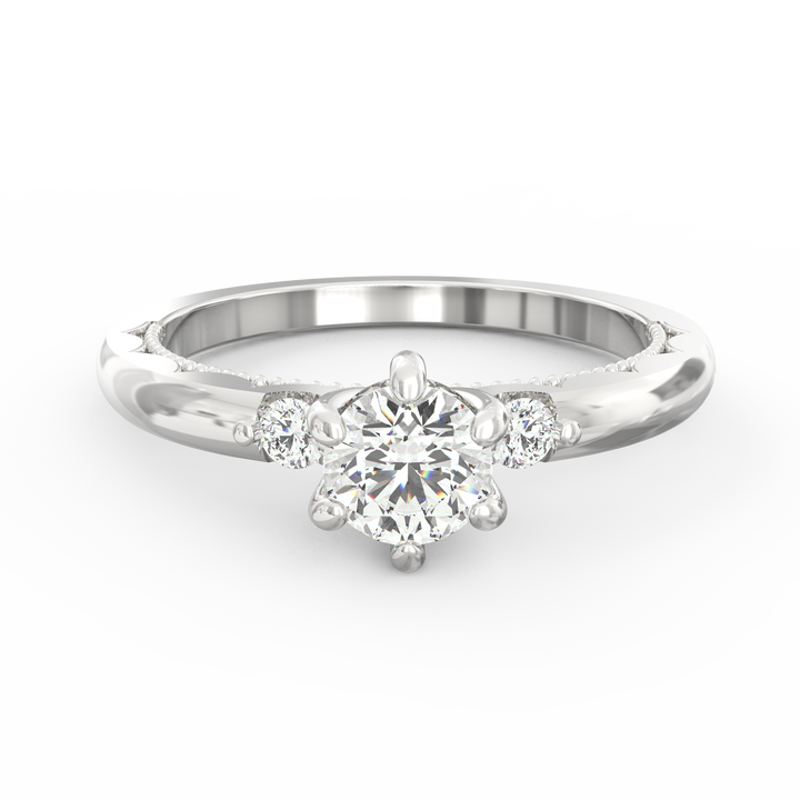 Captivating Unity Diamond Three-Stone Proposal Ring