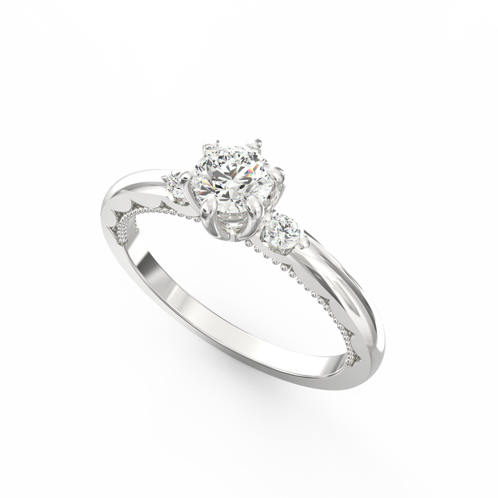 Captivating Unity Diamond Three-Stone Proposal Ring