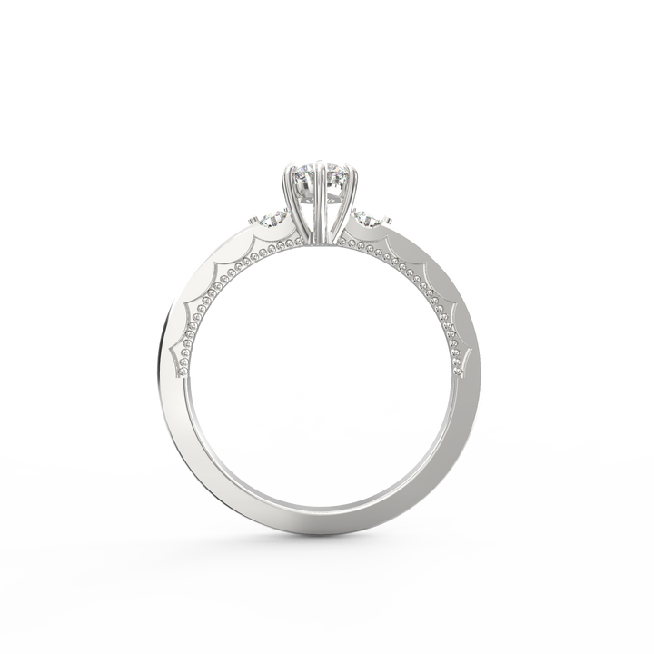 Captivating Unity Diamond Three-Stone Proposal Ring