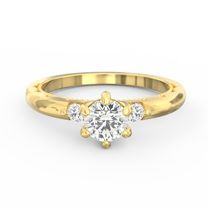 Captivating Unity Diamond Three-Stone Proposal Ring