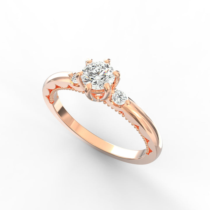 Captivating Unity Diamond Three-Stone Proposal Ring