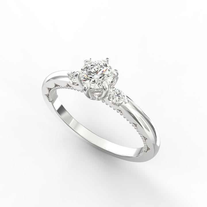 Captivating Unity Diamond Three-Stone Proposal Ring