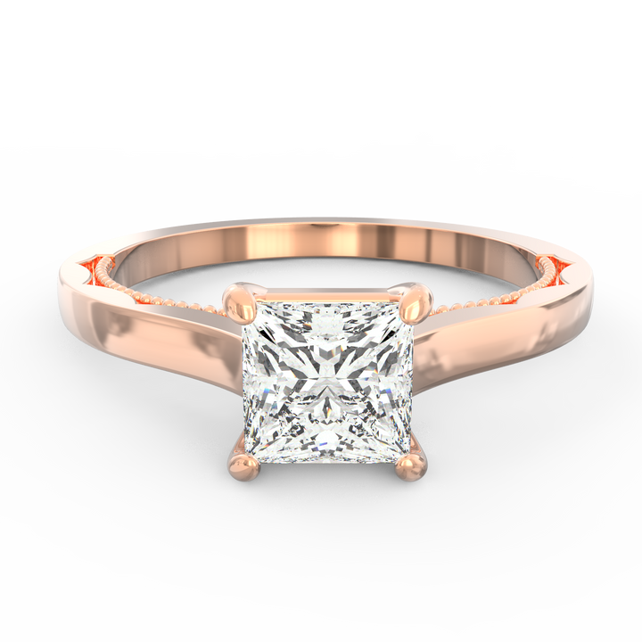 Eternal Grace Solitaire Princess Cut Diamond Proposal Ring