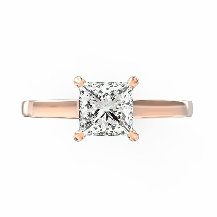 Eternal Grace Solitaire Princess Cut Diamond Proposal Ring