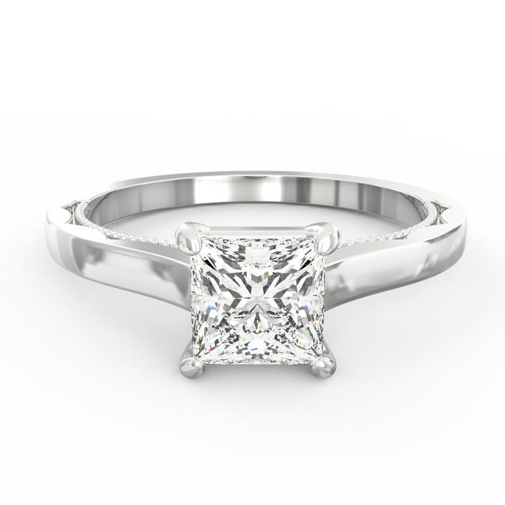Eternal Grace Solitaire Princess Cut Diamond Proposal Ring