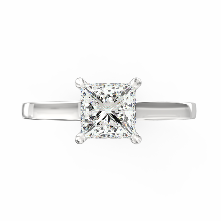 Eternal Grace Solitaire Princess Cut Diamond Proposal Ring