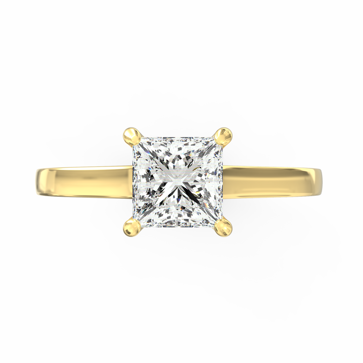 Eternal Grace Solitaire Princess Cut Diamond Proposal Ring