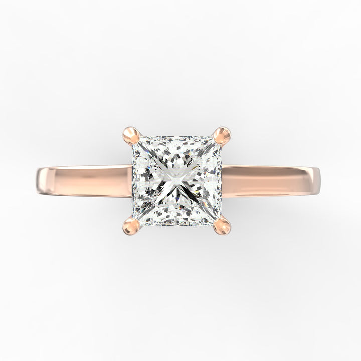 Eternal Grace Solitaire Princess Cut Diamond Proposal Ring