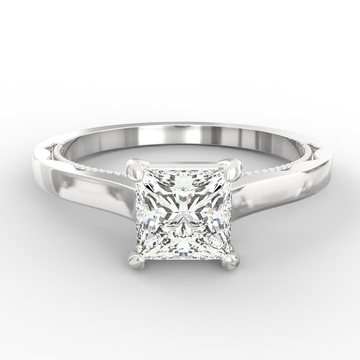 Eternal Grace Solitaire Princess Cut Diamond Proposal Ring