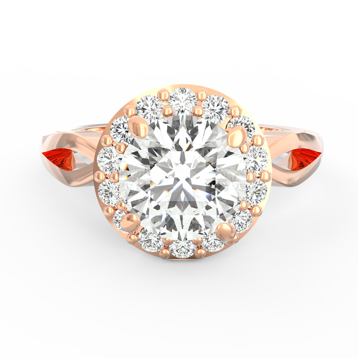 Enchanted Halo Round Diamond Engagement Ring