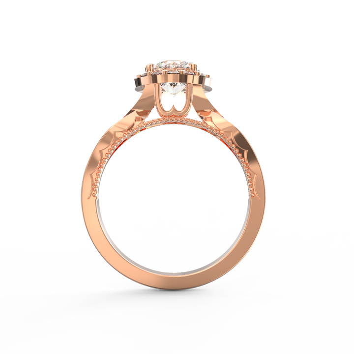 Enchanted Halo Round Diamond Engagement Ring