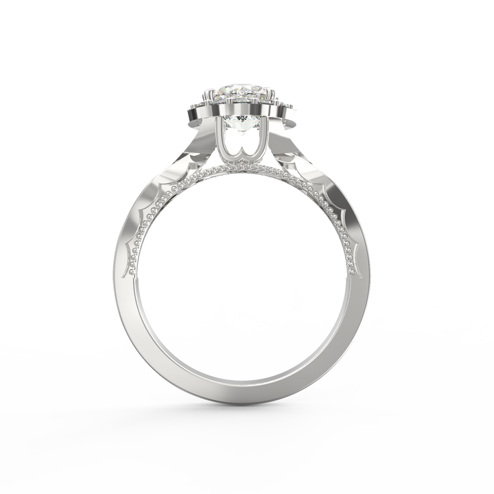 Enchanted Halo Round Diamond Engagement Ring