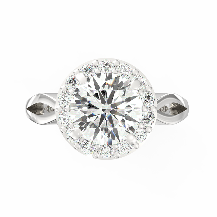Enchanted Halo Round Diamond Engagement Ring