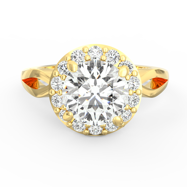 Enchanted Halo Round Diamond Engagement Ring