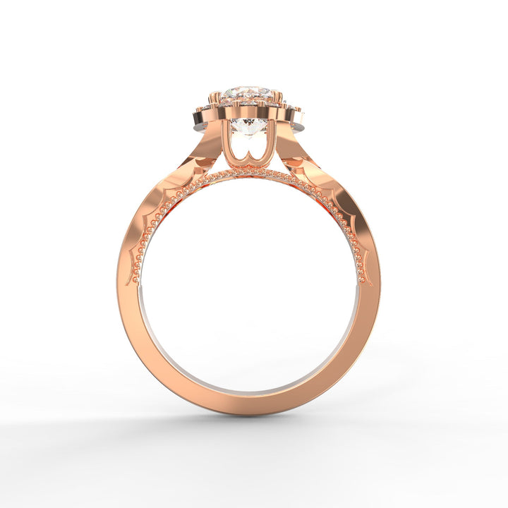 Enchanted Halo Round Diamond Engagement Ring