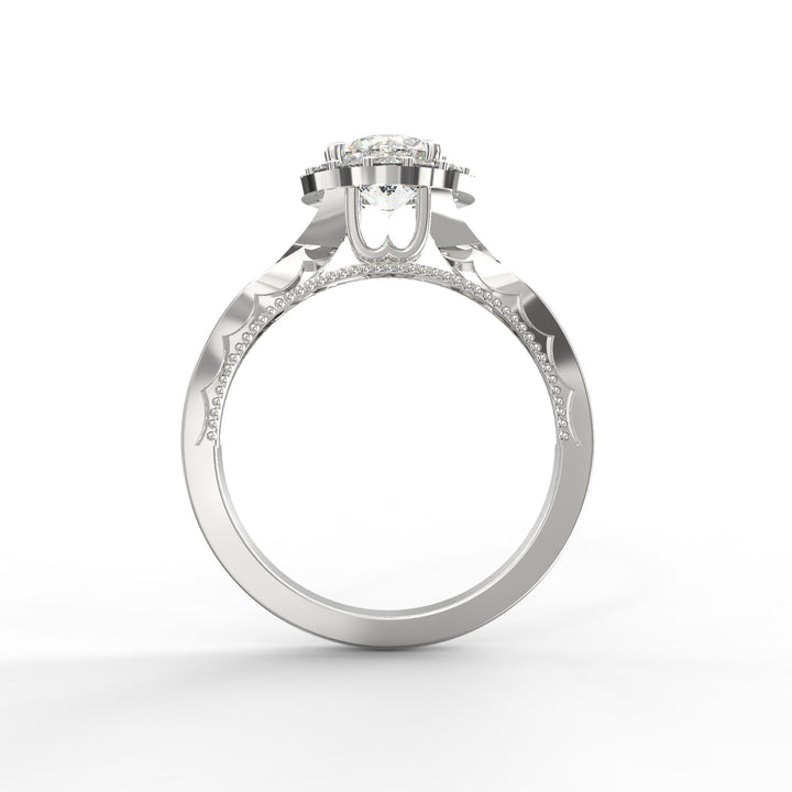 Enchanted Halo Round Diamond Engagement Ring
