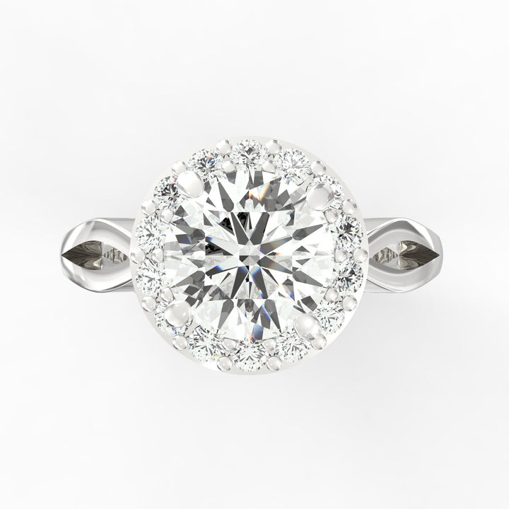 Enchanted Halo Round Diamond Engagement Ring