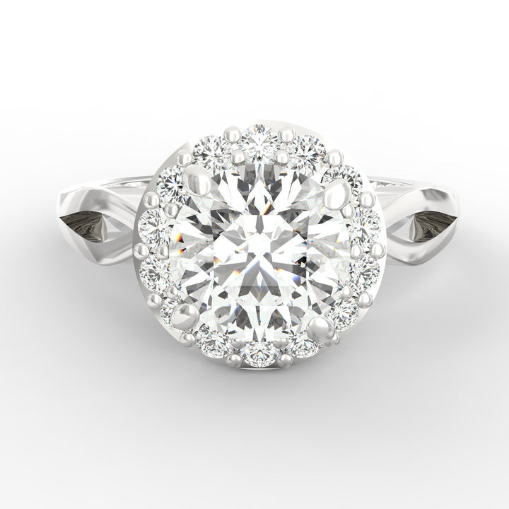 Enchanted Halo Round Diamond Engagement Ring