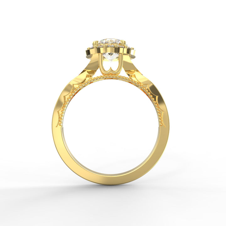 Enchanted Halo Round Diamond Engagement Ring