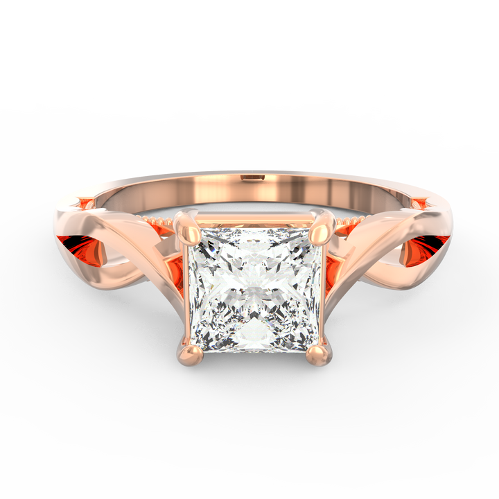 Dazzling Clarity Princess Cut  Solitaire Proposal Ring