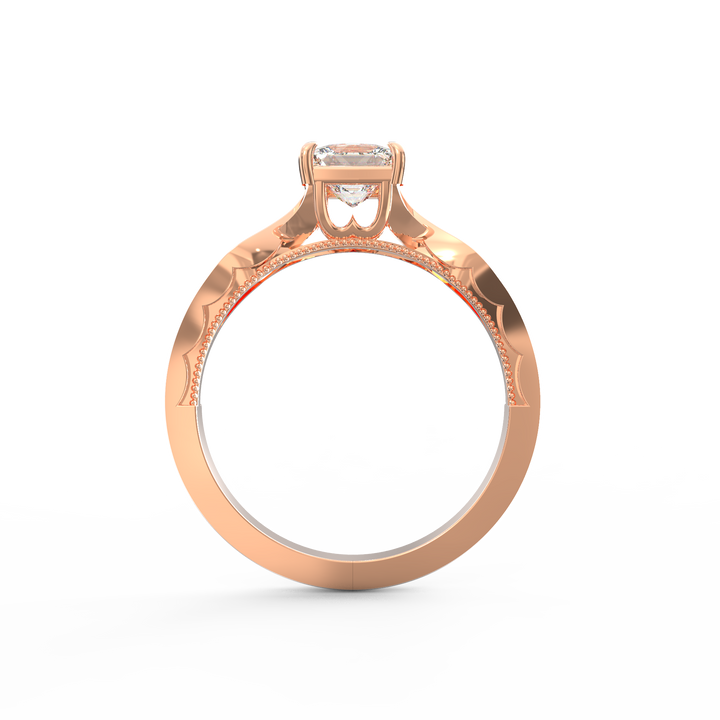 Dazzling Clarity Princess Cut  Solitaire Proposal Ring