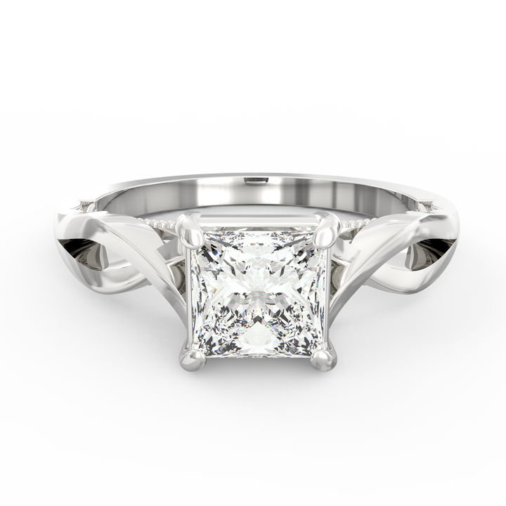 Dazzling Clarity Princess Cut  Solitaire Proposal Ring
