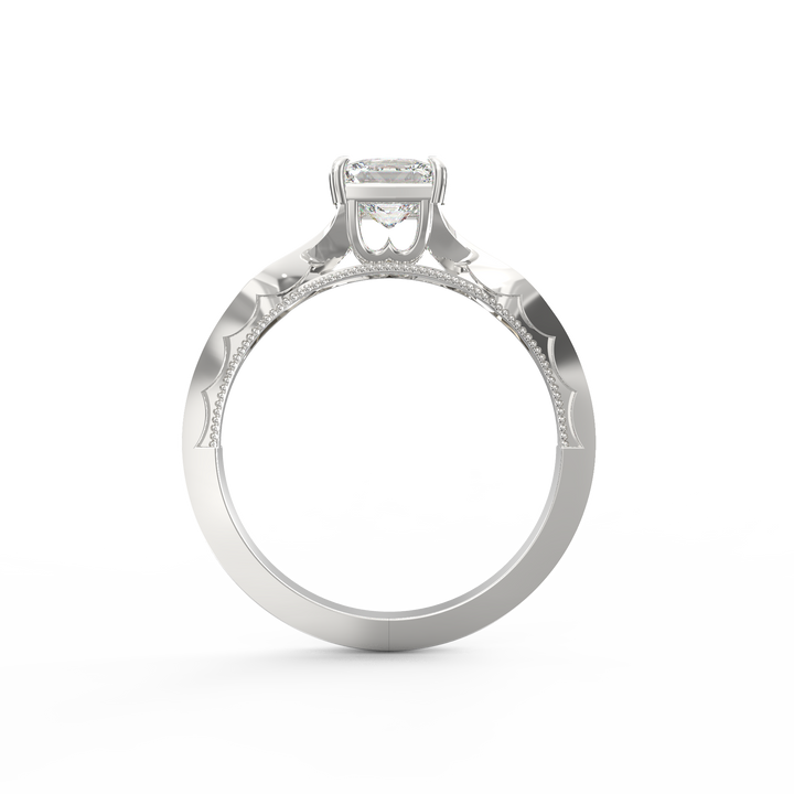 Dazzling Clarity Princess Cut  Solitaire Proposal Ring