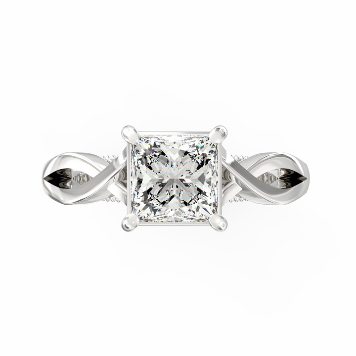 Dazzling Clarity Princess Cut  Solitaire Proposal Ring