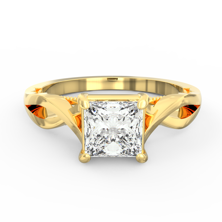 Dazzling Clarity Princess Cut  Solitaire Proposal Ring