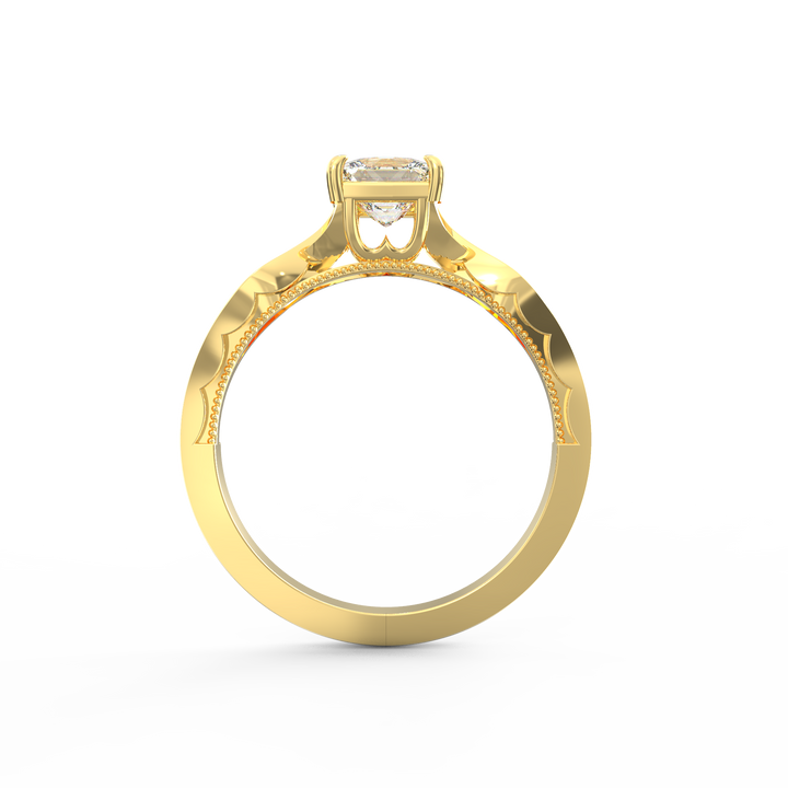 Dazzling Clarity Princess Cut  Solitaire Proposal Ring