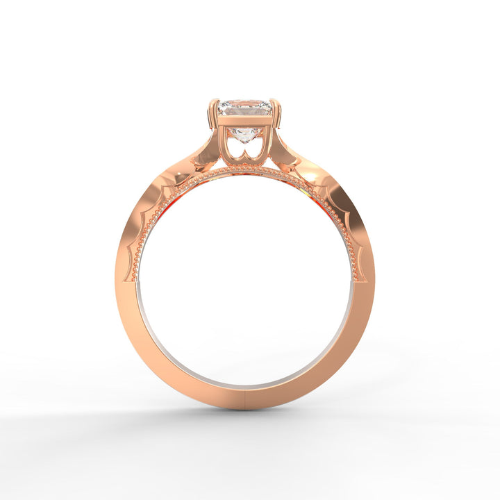Dazzling Clarity Princess Cut  Solitaire Proposal Ring