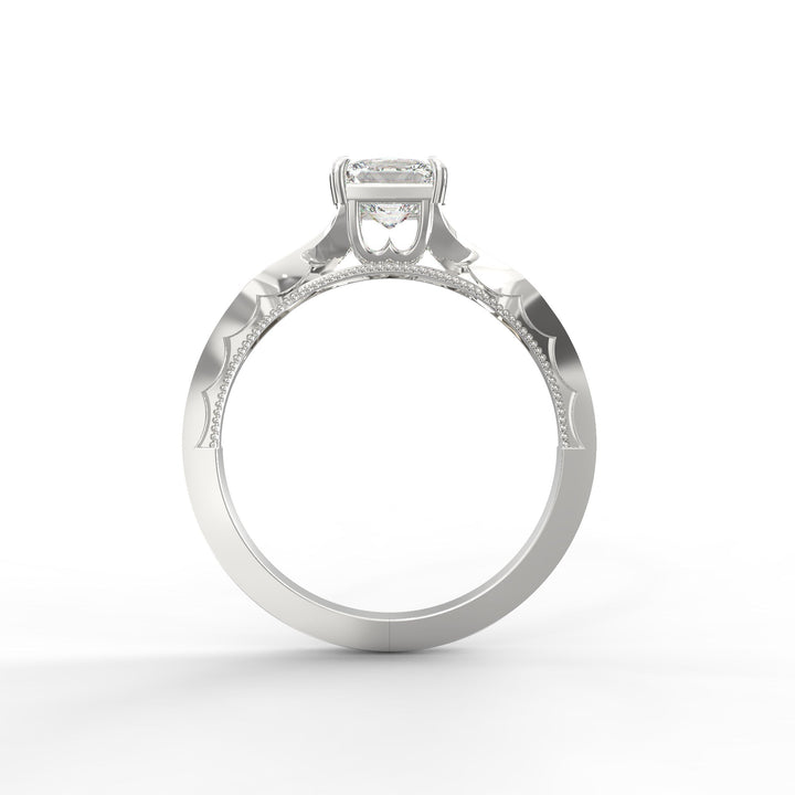 Dazzling Clarity Princess Cut  Solitaire Proposal Ring