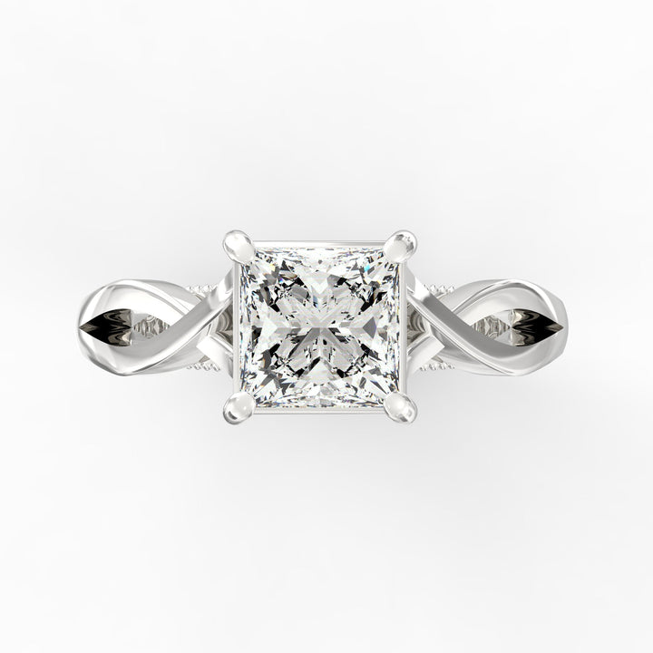 Dazzling Clarity Princess Cut  Solitaire Proposal Ring