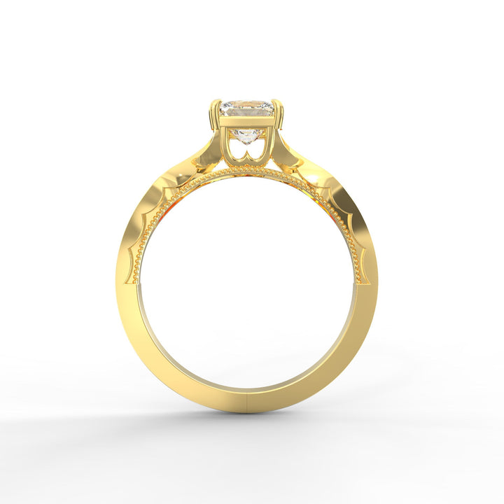 Dazzling Clarity Princess Cut  Solitaire Proposal Ring