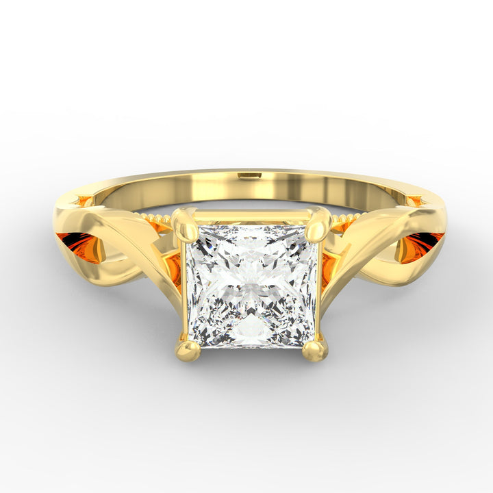 Dazzling Clarity Princess Cut  Solitaire Proposal Ring