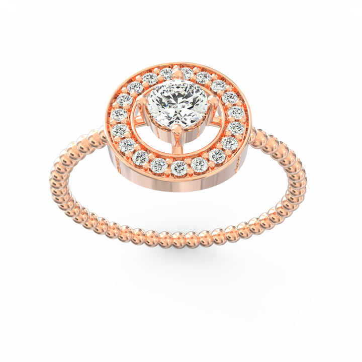 Timeless Elegance Twisted Halo Round Diamond Engagement Ring