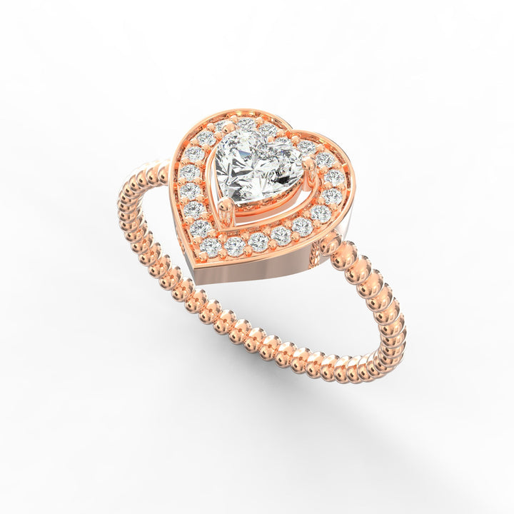 Heart Diamond Proposal Ring