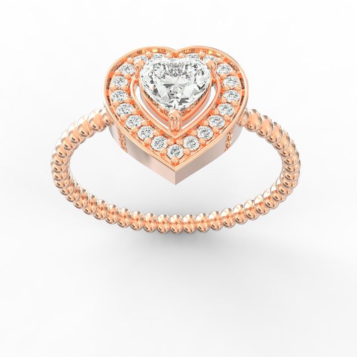 Heart Diamond Proposal Ring