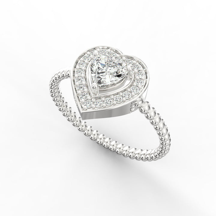 Heart Diamond Proposal Ring