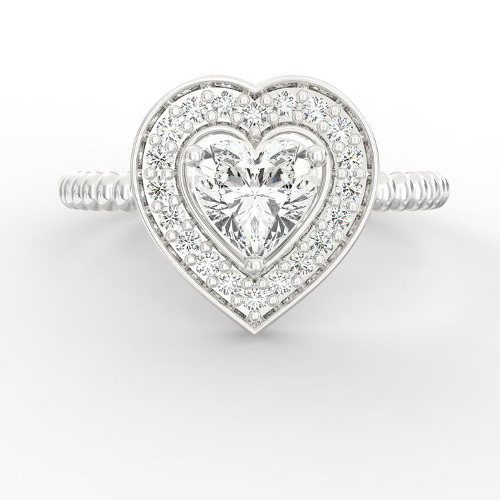 Heart Diamond Proposal Ring