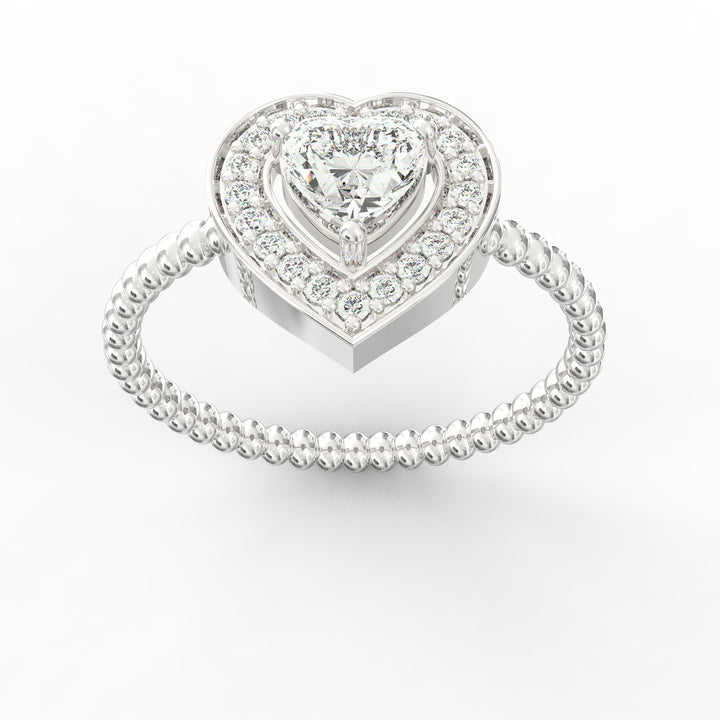 Heart Diamond Proposal Ring
