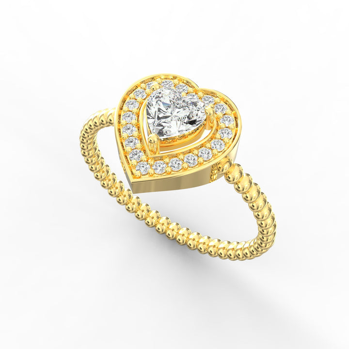 Heart Diamond Proposal Ring