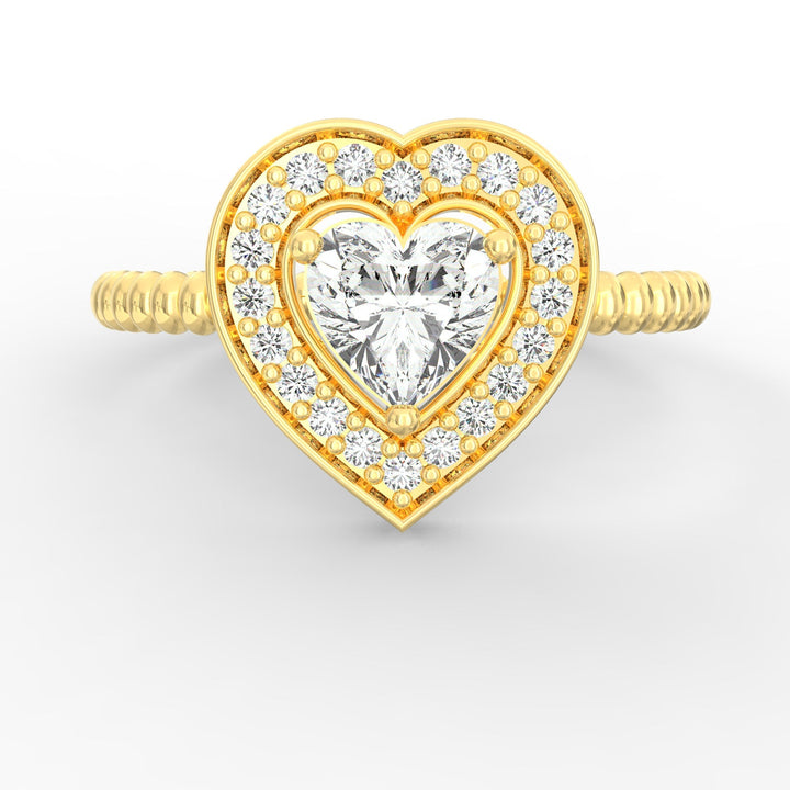 Heart Diamond Proposal Ring