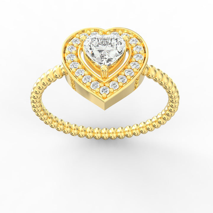 Heart Diamond Proposal Ring