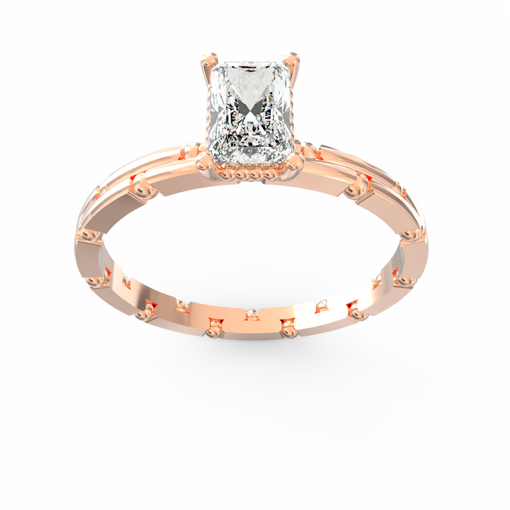 Elegant Emerald Cut Diamond Proposal Ring